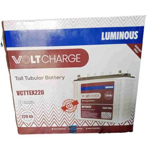 Luminous Voltcharge Ah V Tall Tubular Battery For Inverter Powerbackup