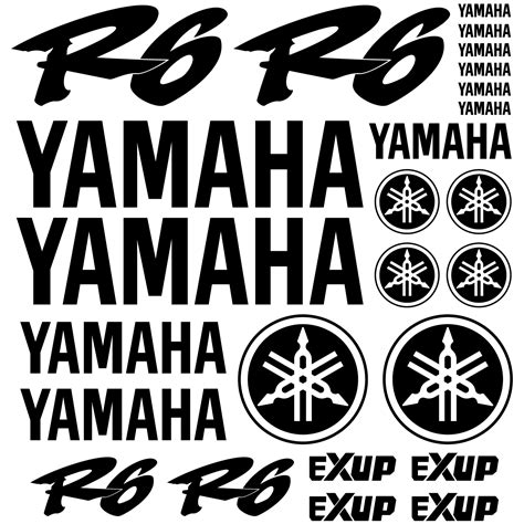 Wallstickers Folies Yamaha R6 Decal Stickers Kit