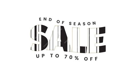 Premium Vector End Of Season Sale Banner Design With 70 Discount