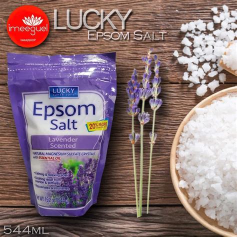 Lucky Epsom Salt Lavender For Muscle Relaxation 544ml Shopee Philippines