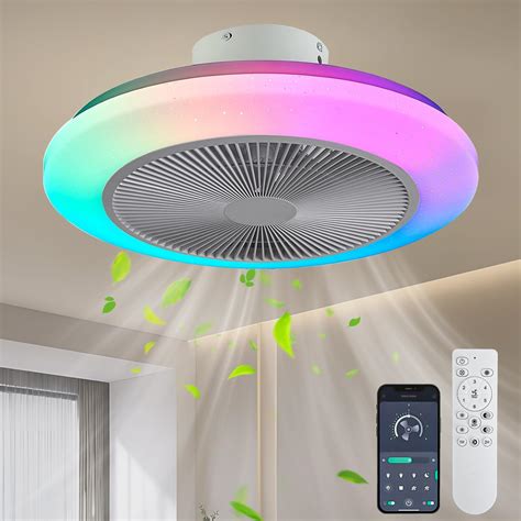 Ekdadl Ventilateur De Plafond Silencieux De Cm Avec Lumi Res