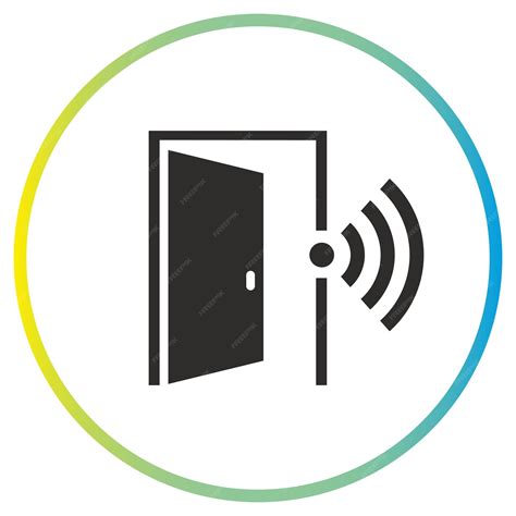 Premium Vector | Unlock door and open icon smart door flat web symbol