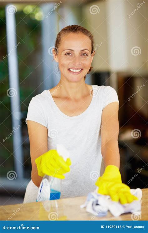 Housewife Doing The Household Chores Stock Photo Image Of Interior