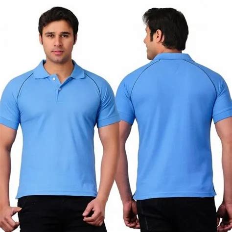 Polyester Men Collar Half Sleeve Plain T Shirt At Rs Piece In