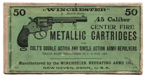 Winchester Repeating Arms Co Box Of 45 Colt Ammunition Rock Island Auction