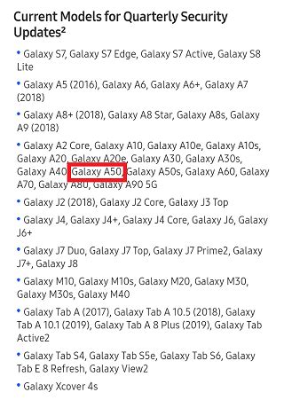 Samsung Galaxy A50 October Security Update Rolls Out In Europe