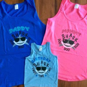 Baby Shark tank tops shirts for kids - Personalized Embroidery & DTG ...