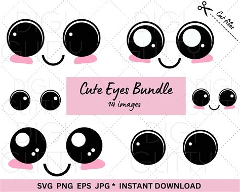 Anime Eyes Svg Eyes Svg File Eyelashes Svg Eyes Clipart Emoji Svg