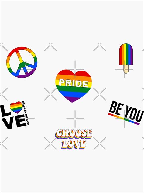 Pride Set 2 Sticker For Sale By Skr0201 Redbubble