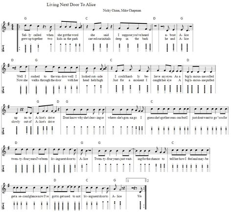 Living Next Door To Alice Sheet Music And Tin Whistle Sheet Music By