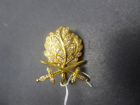 Gilded Oak Leaves With Swords And Diamonds For The Knights Cross Of