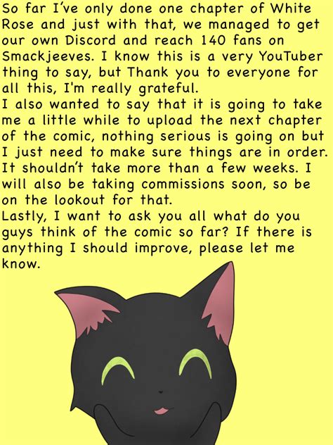End of chapter announcement by Shiny-Cobra on DeviantArt