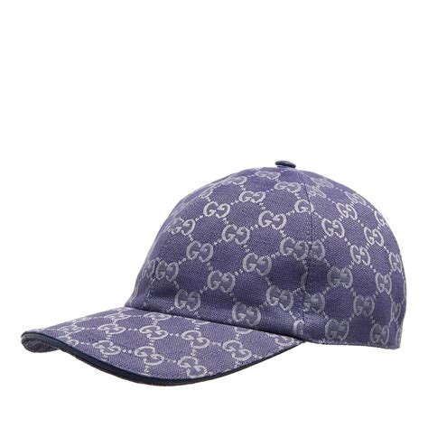 Gucci Gg Baseball Cap Canvas Blue Grey Blue Royale Honkbalpet