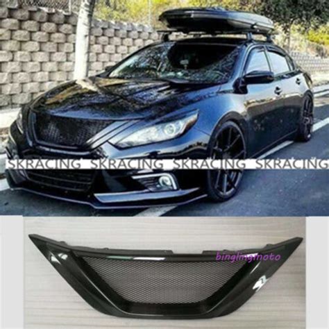 Carbon Fiber Front Bumper Sport Mesh Grill Grille For Nissan Sentra