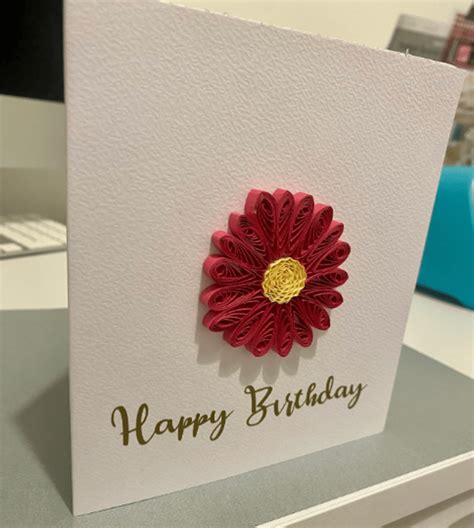 Quilled Happy Birthday Card Folksy