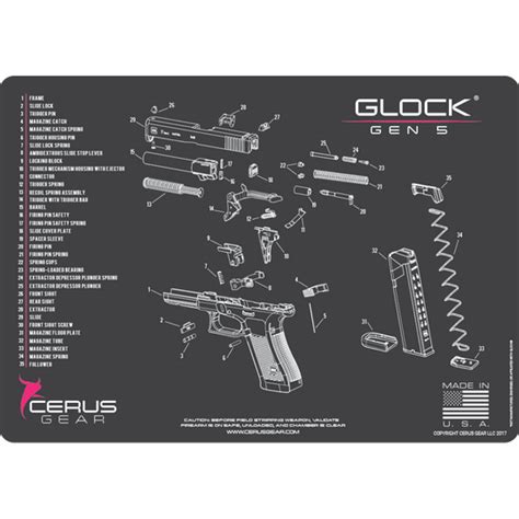 Glock Gen 5 Parts Diagram Schematic Promat Cleaning Mat Cerus Gear