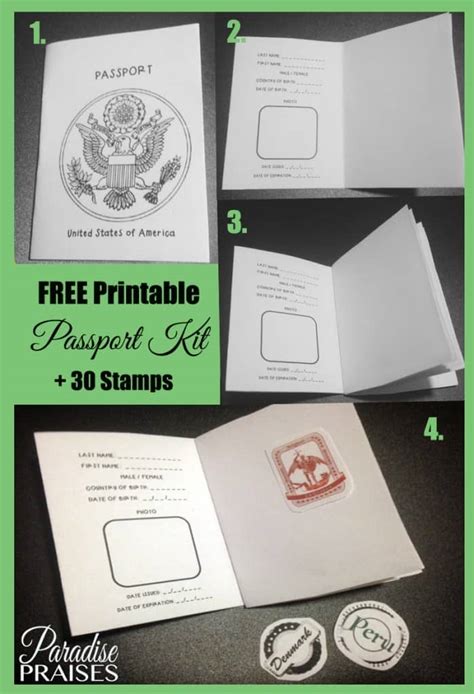 Free Printable Passport Activity For 30 Countries