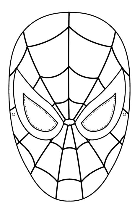 Spiderman Mask coloring page - free printable coloring pages on coloori.com