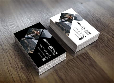 Дизайн визитки для Фотографа on Behance