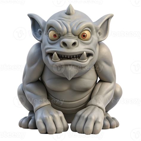 Beautiful Contemporary Stone Gargoyle Grotesque Face High Quality