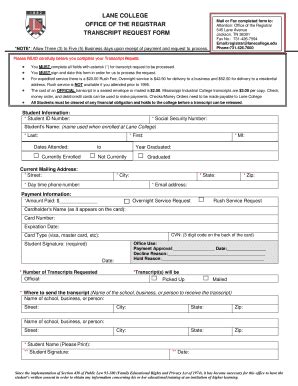 Fillable Online Cu Transcripts Form Rev Doc Fax Email Print Pdffiller