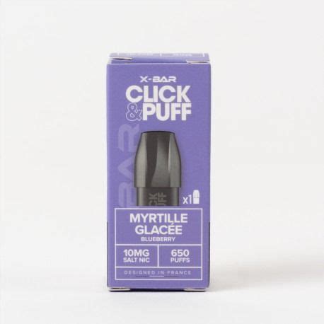 Pod Click Puff X Bar Myrtille Glac E Bar Pods