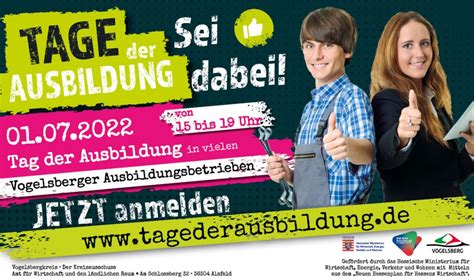 Tag Der Ausbildung Am Juli Vogelsberger Ausbildungsbetriebe Laden