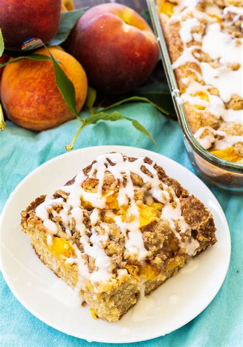 Peach Crisp Coffee Cake Spicy Southern Kitchen