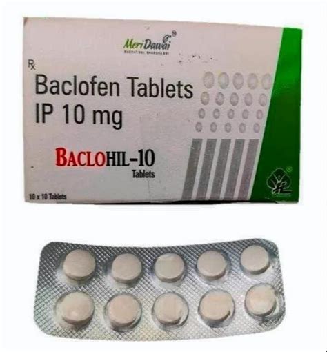 Baclofen 10 Mg Baclohil 10 At 300 Box Baclofen Tablets In New Delhi