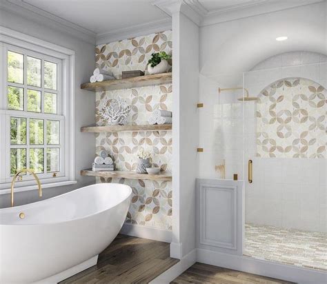 Stunning Bathroom With Wooden Tile Bottega Design Gallery Shower