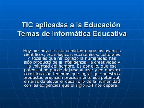 Tic aplicadas a la educación PPT