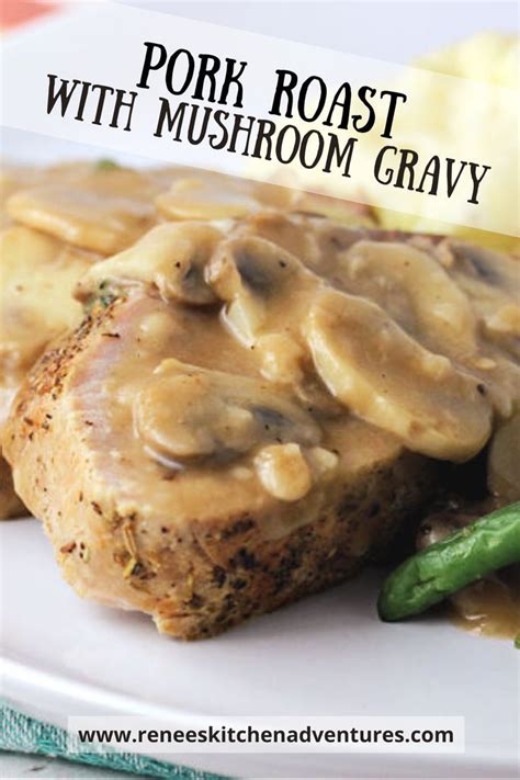 Pork Roast with Mushroom Gravy | Ribeye roast, Crockpot pork, Pork roast