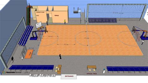 Futsal Court Layout Presentation 3d Warehouse