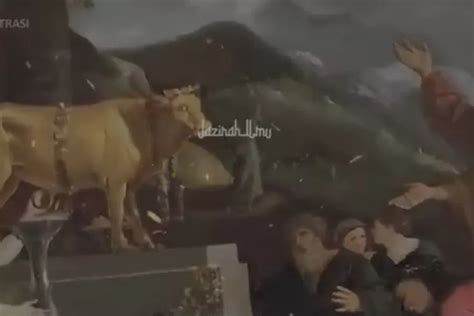 misteri suara  dikeluarkan patung anak sapi samiri timenews