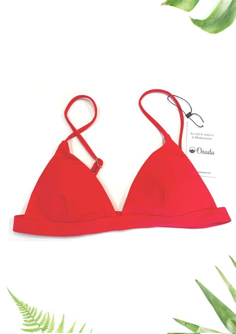 Vermeille Haut De Bikini Triangle Rouge Onada Bikini