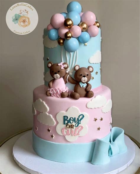 Baby Gender Reveal Teddy Bear Baby Shower Cake Cakecentral Hot Sex