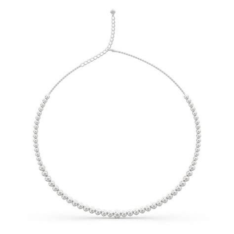 Jeulia Classic Round Cut Sterling Silver Tennis Necklace Jeulia Jewelry