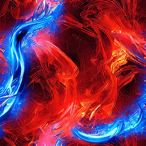 Blue And Red Flames Wallpaper