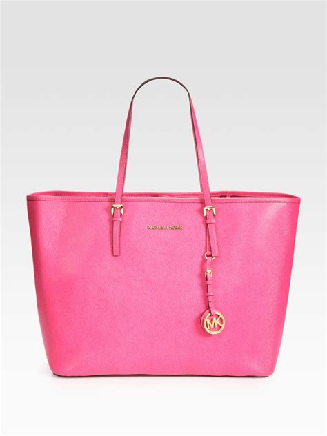 Michael Michael Kors Medium Travel Tote Bag In Pink Hot Pink Lyst