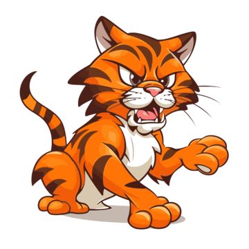 Bengals Logo Clipart Cartoon Character Cartoon Orange Tiger With Tiger