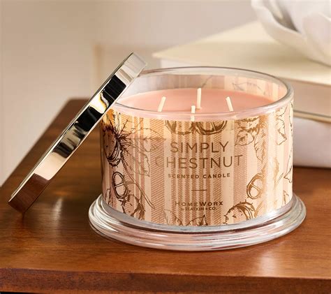 As Is HomeWorx By Slatkin Co Simply Chestnut 18oz Candle QVC