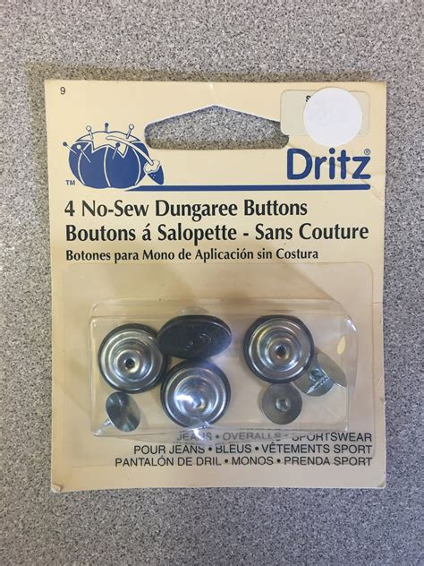 4 No Sew Dungaree Buttons Etsy