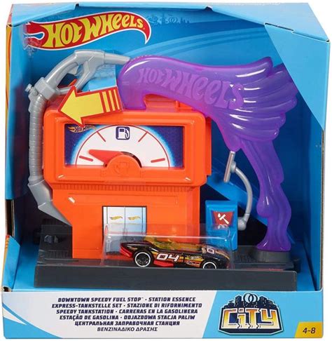Hot Wheels FRH City Downtown Speedy Fuel Stop Play Set Multi Colour Chadneys Toy Chest