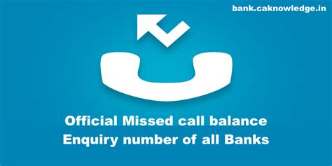 Missed Call Balance Enquiry Number Of All Banks 2024 Official