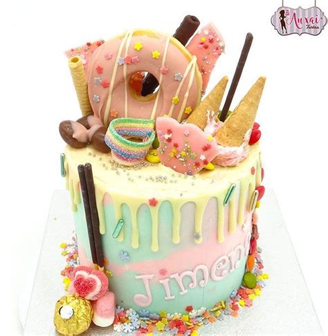 Tarta Donuts Drip Cake Sin Fondant Tartas Personalizadas En Madrid