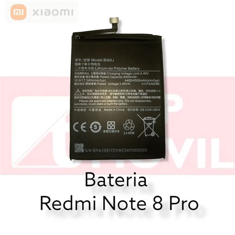 Bateria Xiaomi Redmi Note Pro Bn J Topmovil Repuestos