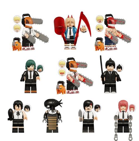 Pochita Makima Hayakawa Aki Denji Minifigures Compatible Lego Chainsaw