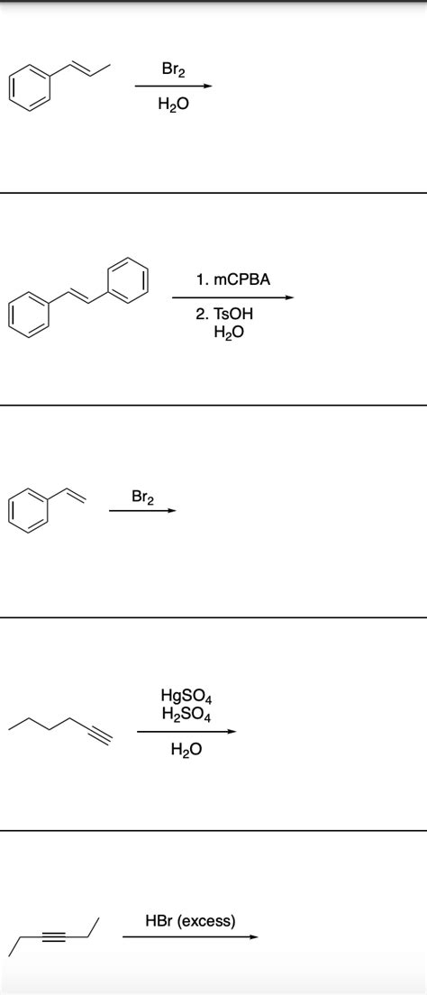 Answered Br₂ Br₂ H₂o 1 Mcpba 2 Tsoh H₂o Hgso4 Bartleby