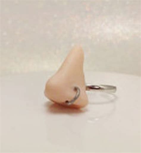 Fake Nose Finger Ring With a Nose Stud Bone Gag Gift Prank - Etsy