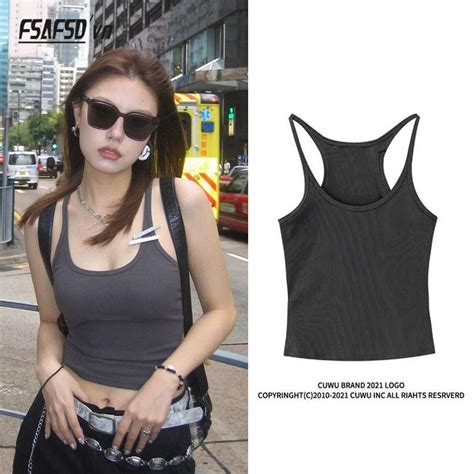 Pure Desire Hot Áo Hai Dây Dáng Ôm Vừa Vặn Cao Cấp Thời Trang Mùa Hè Đơn Giản Dành Cho Bạn Nữ